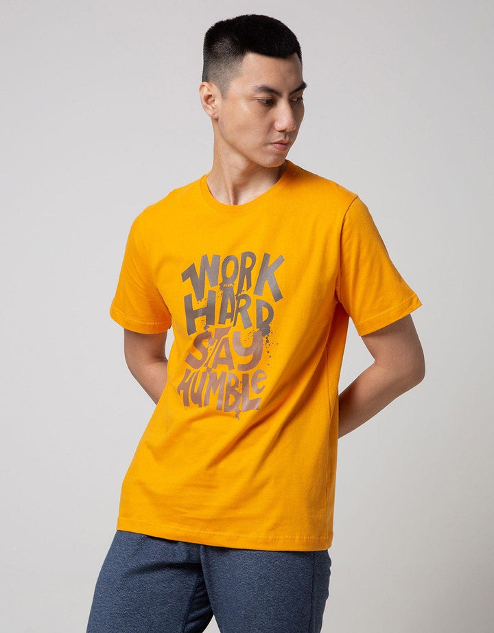 T Zone Short Sleeve T-Shirt Print Theme Grafiti - Work Hard
