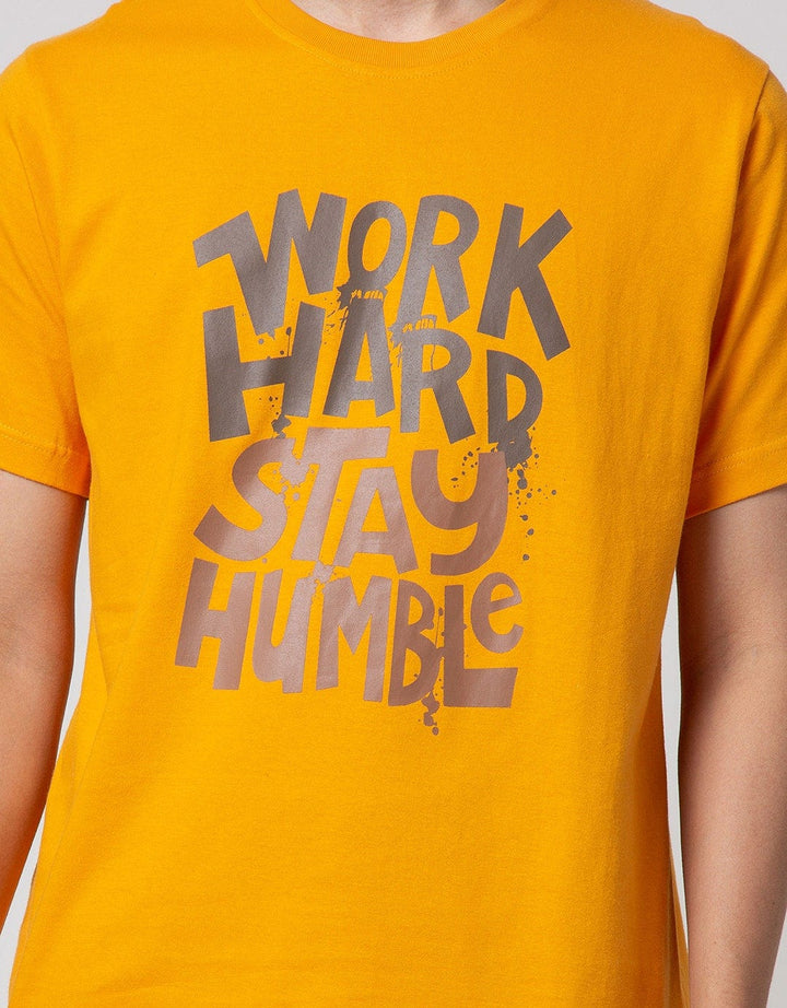 T Zone Short Sleeve T-Shirt Print Theme Grafiti - Work Hard