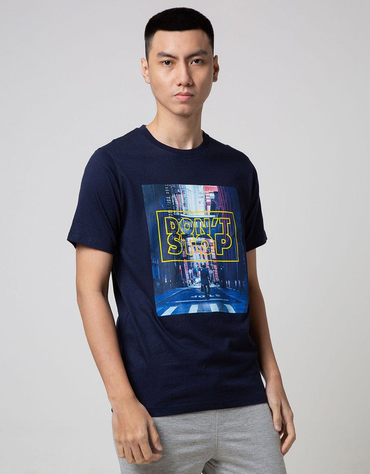 T Zone Short Sleeve T-Shirt Photoprint City - Dont Stop