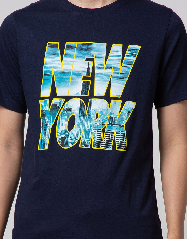 T Zone Short Sleeve T-Shirt Photoprint City - New York