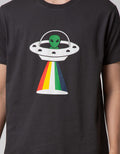 T Zone Short Sleeve T-Shirt Big Size Print Theme Ufo
