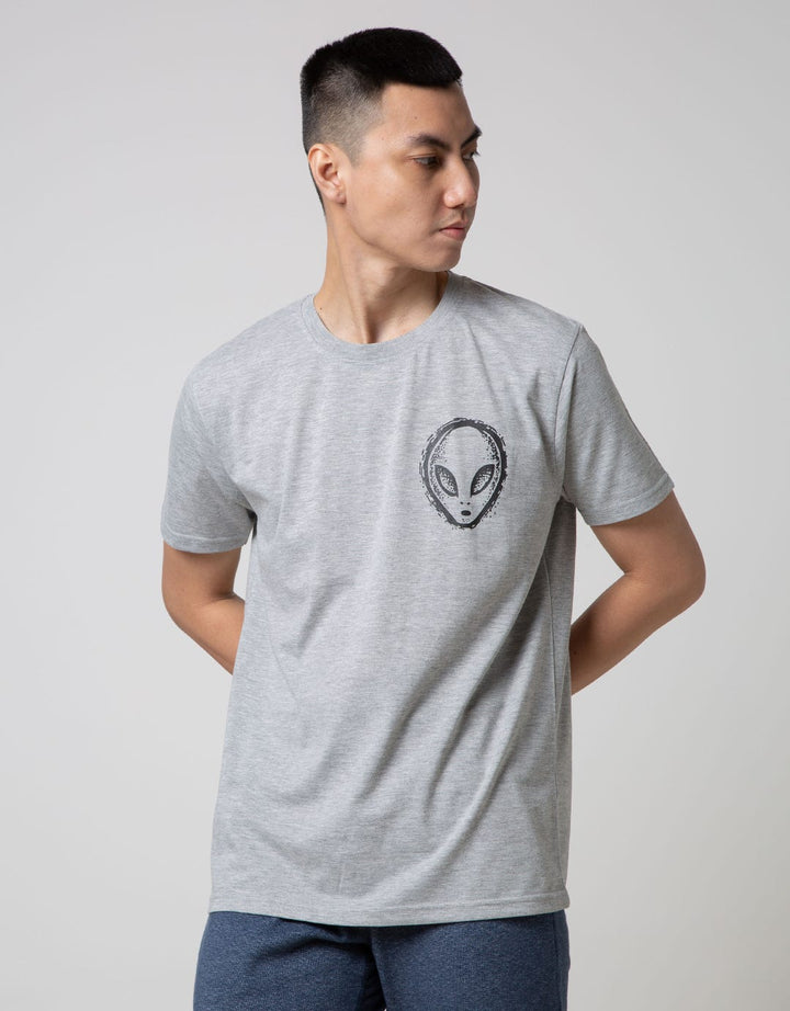 T Zone Short Sleeve T-Shirt Big Size Print Theme Ufo