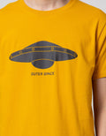 T Zone Short Sleeve T-Shirt Big Size Print Theme Ufo