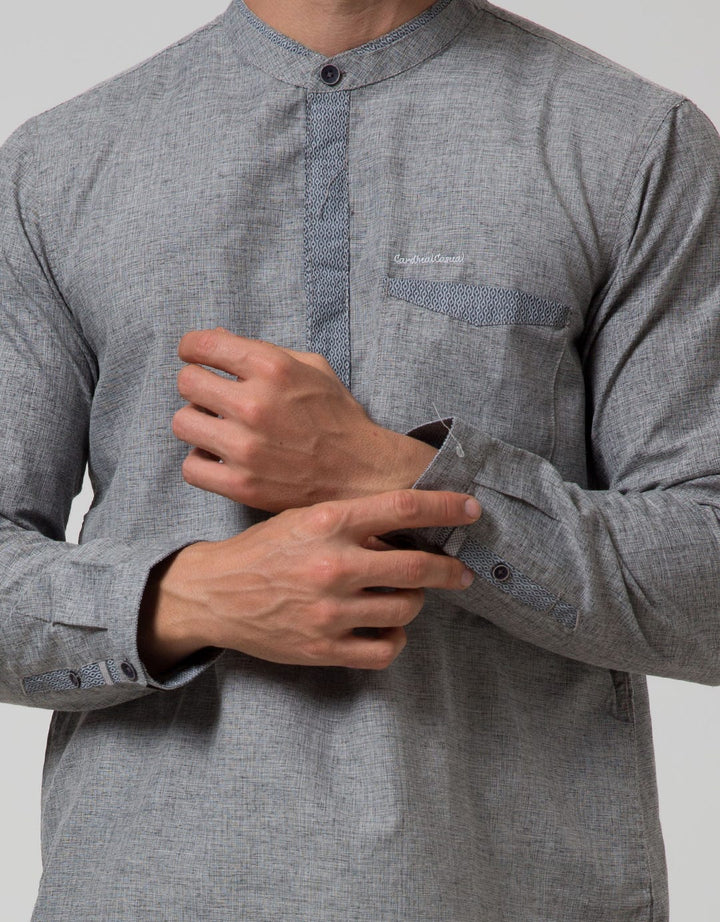 Cardinal Casual Men Kemeja Koko Lengan Panjang