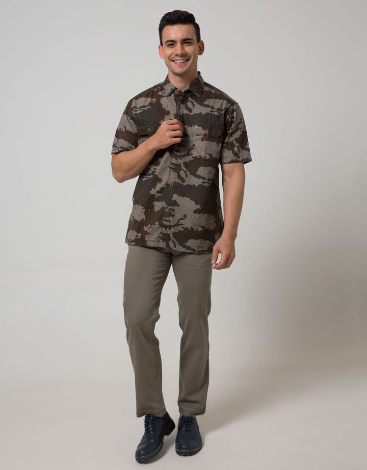 Cardinal Casual Men Kemeja Lengan Pendek