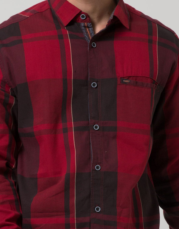 Cardinal Casual Men Kemeja Lengan Panjang