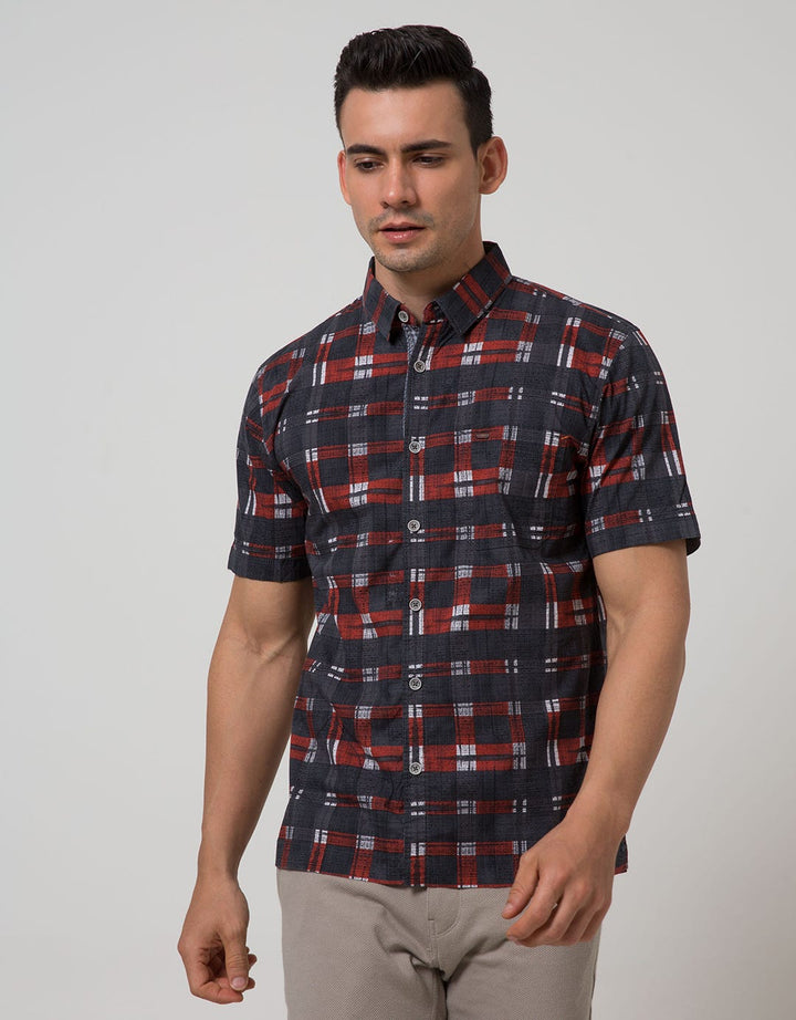 Cardinal Casual Men Kemeja Lengan Pendek