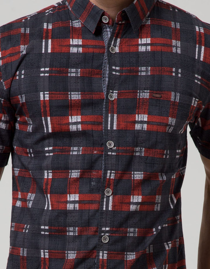 Cardinal Casual Men Kemeja Lengan Pendek