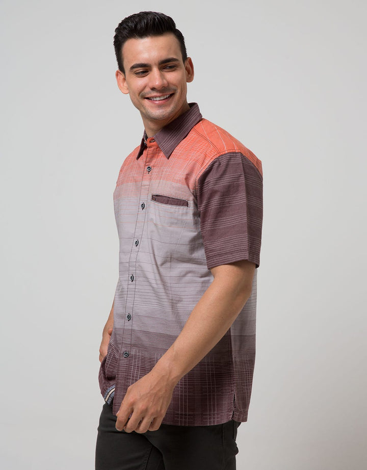 Cardinal Casual Men Kemeja Lengan Pendek