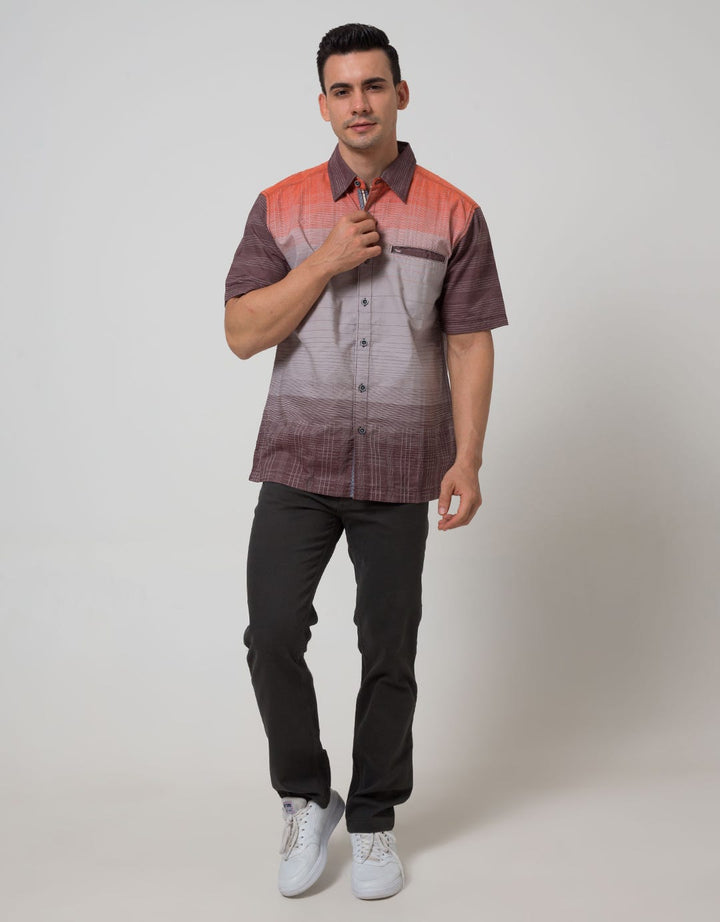 Cardinal Casual Men Kemeja Lengan Pendek