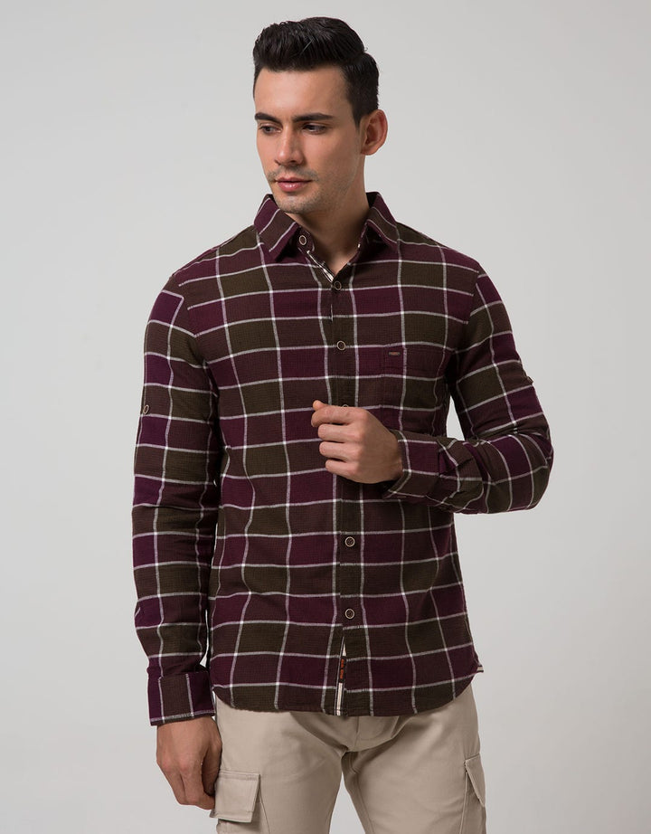 Cardinal Casual Men Kemeja Lengan Panjang