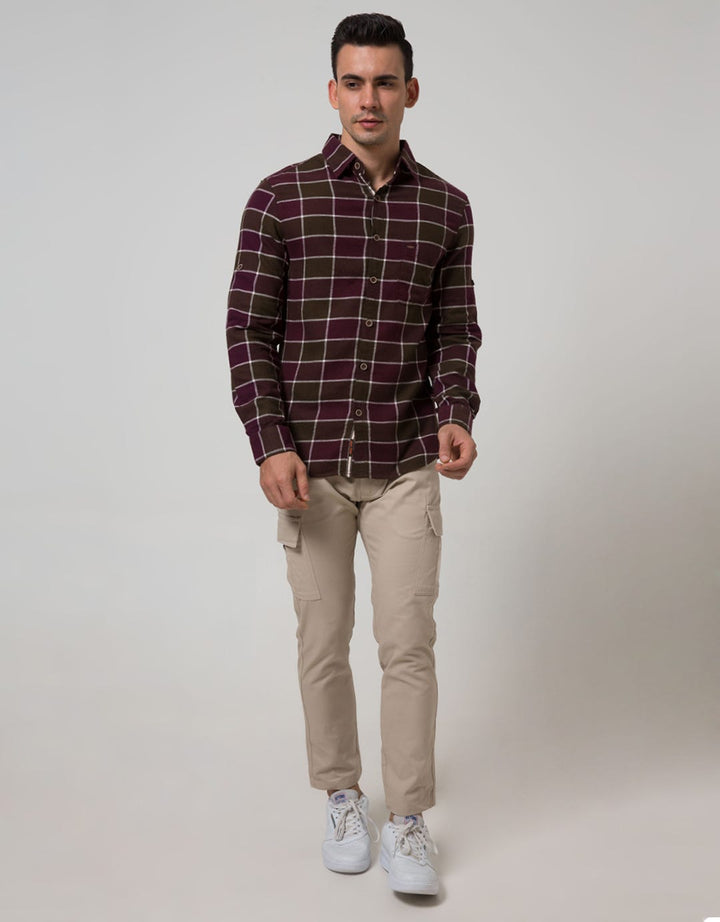 Cardinal Casual Men Kemeja Lengan Panjang