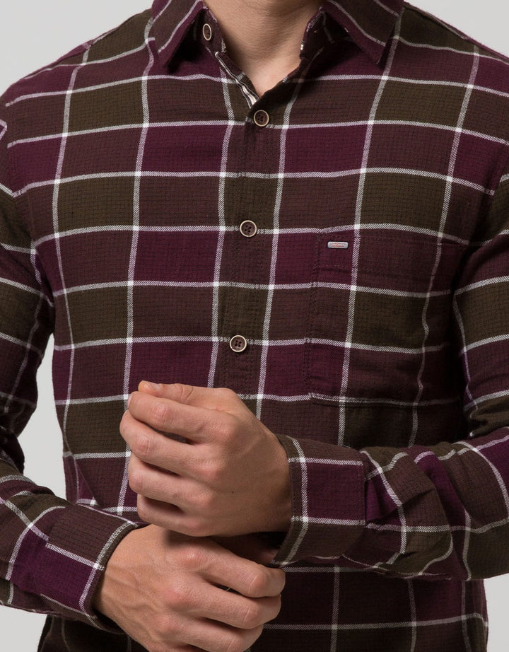 Cardinal Casual Men Kemeja Lengan Panjang