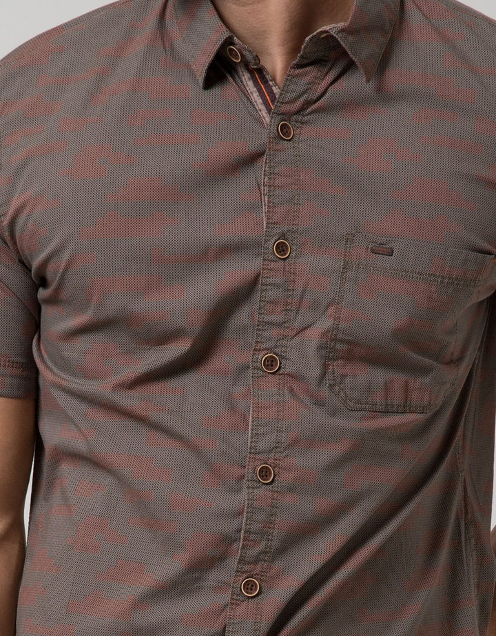 Cardinal Casual Men Kemeja Lengan Pendek