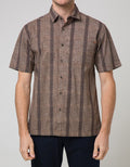Cardinal Casual Stripe Men Cotton Shirt
