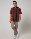 Cardinal Casual Men Kemeja Lengan Pendek