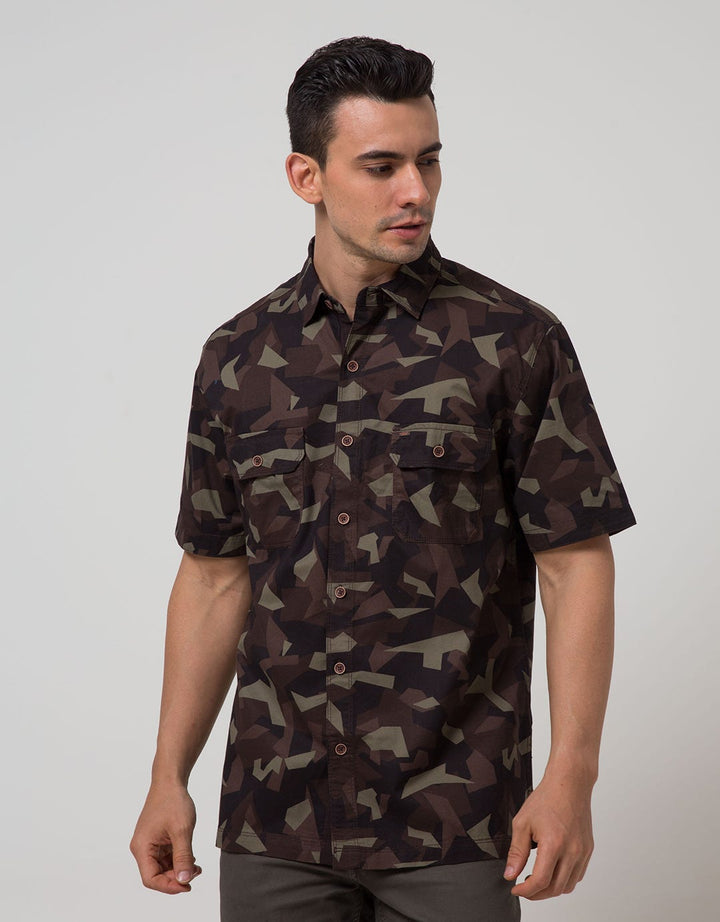 Cardinal Casual Men Kemeja Lengan Pendek