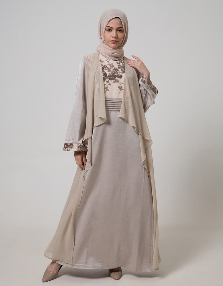 Cardinal Femme Gamis Bordir Bunga