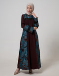 Cardinal Femme Gamis Abstrak Motif