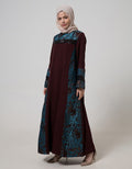 Cardinal Femme Gamis Abstrak Motif
