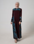Cardinal Femme Gamis Abstrak Motif