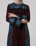 Cardinal Femme Gamis Abstrak Motif