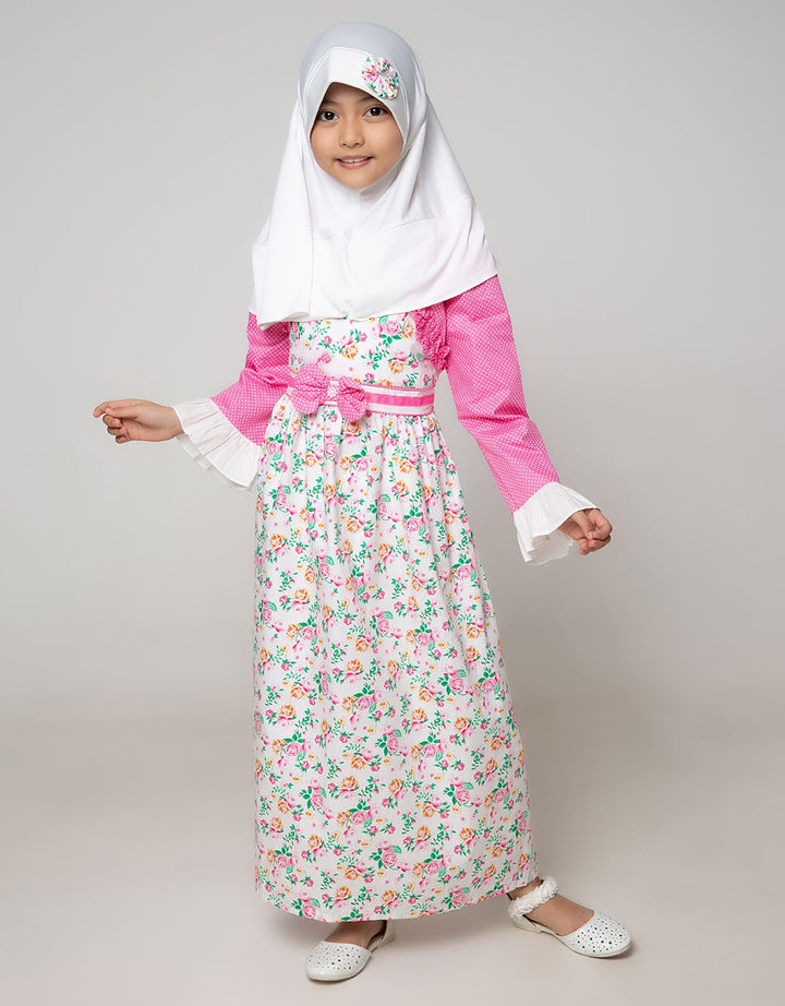 Donita Muslim Flower Pink List Polkadot