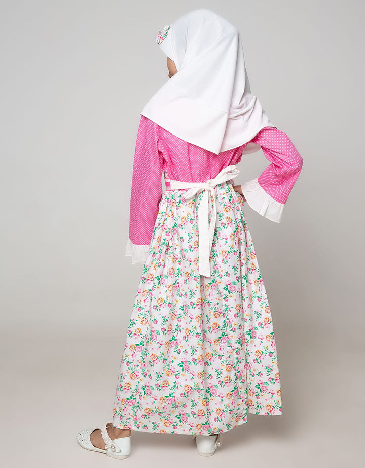 Donita Muslim Flower Pink List Polkadot