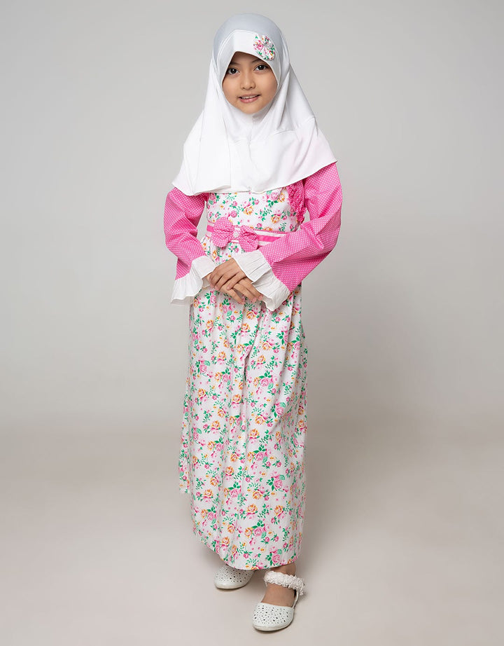 Donita Muslim Flower Pink List Polkadot
