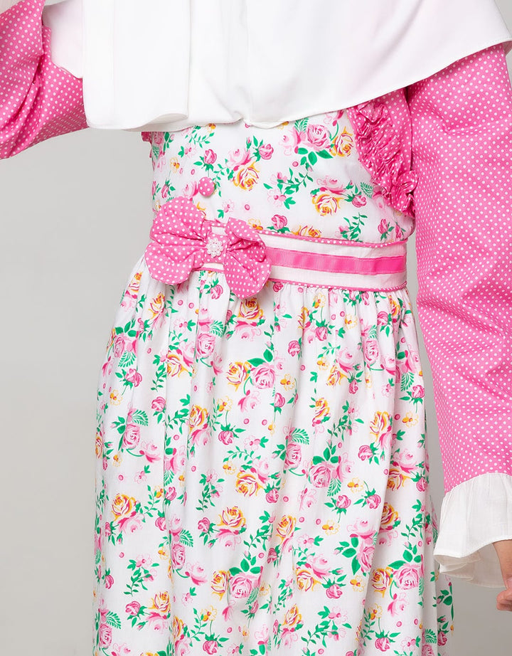 Donita Muslim Flower Pink List Polkadot