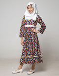 Saffron By Donita Full Floral Print Muslim Dress