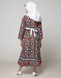 Saffron By Donita Full Floral Print Muslim Dress