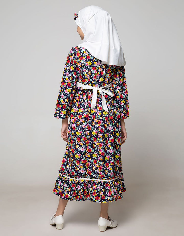 Saffron By Donita Full Floral Print Muslim Dress