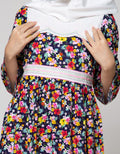 Saffron By Donita Full Floral Print Muslim Dress