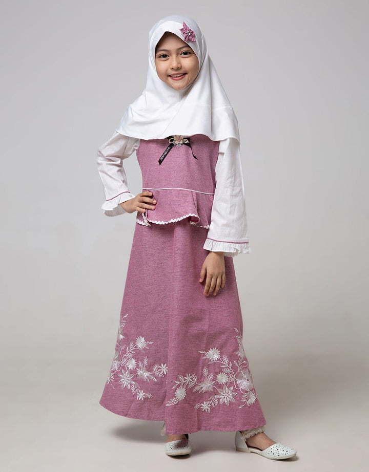 Donita Muslim Pink Black Ribbon
