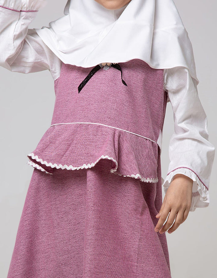 Donita Muslim Pink Black Ribbon