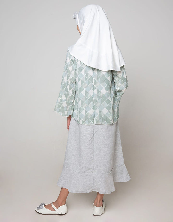 Donita Muslim Dress With Green Square