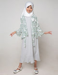 Donita Muslim Dress With Green Square