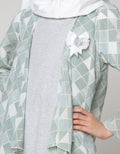 Donita Muslim Dress With Green Square