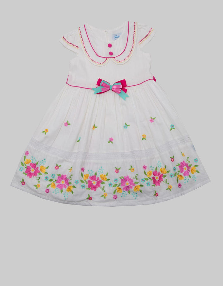 Donita Casual Dress Embroiderry Flower