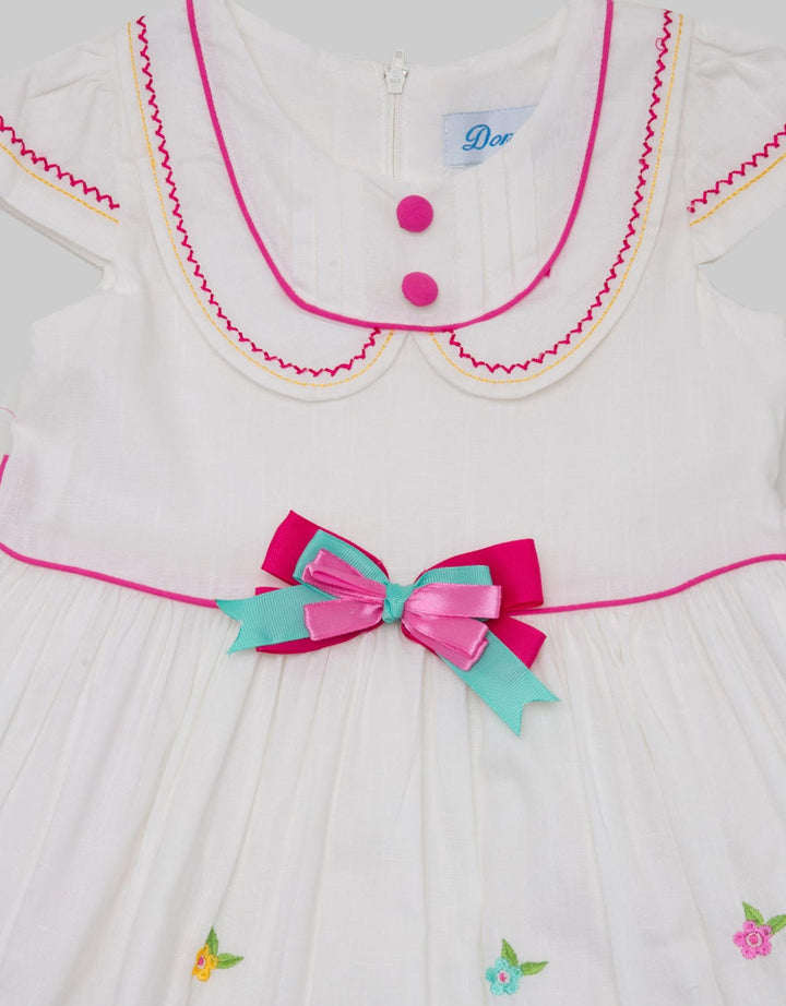 Donita Casual Dress Embroiderry Flower