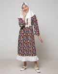 Saffron By Donita Floral Print Muslim Dress