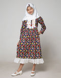 Saffron By Donita Floral Print Muslim Dress