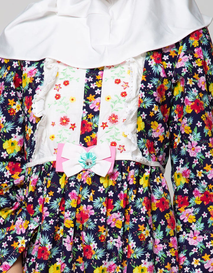 Saffron By Donita Floral Print Muslim Dress
