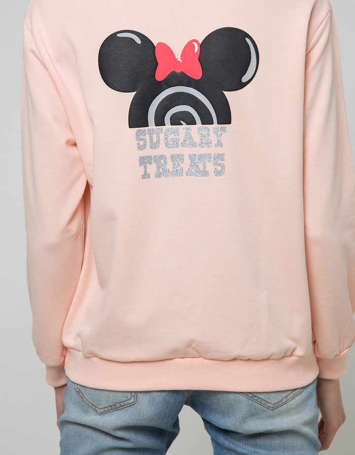 Disney Sweatshirt Dlish Sugary Treats Minnie Head