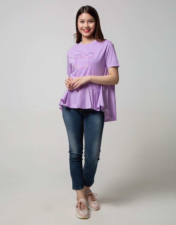 Disney Dlish Mickey Head Sprinkles Short Sleeve Blouse Tee