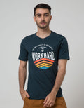 Country Fiesta Mens Tshirt Young Wording Workhard