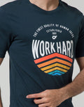 Country Fiesta Mens Tshirt Young Wording Workhard