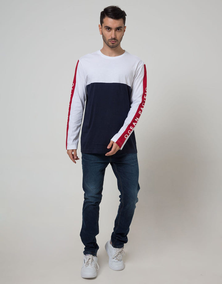 Ocean Pacific Mens T-Shirt Young Lengan Panjang