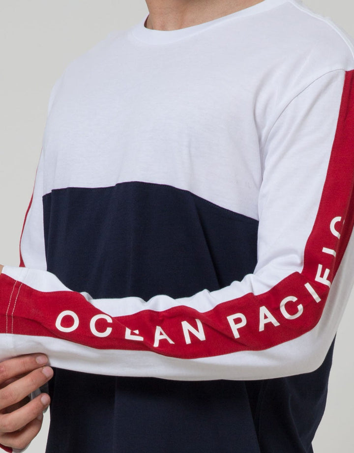 Ocean Pacific Mens T-Shirt Young Lengan Panjang